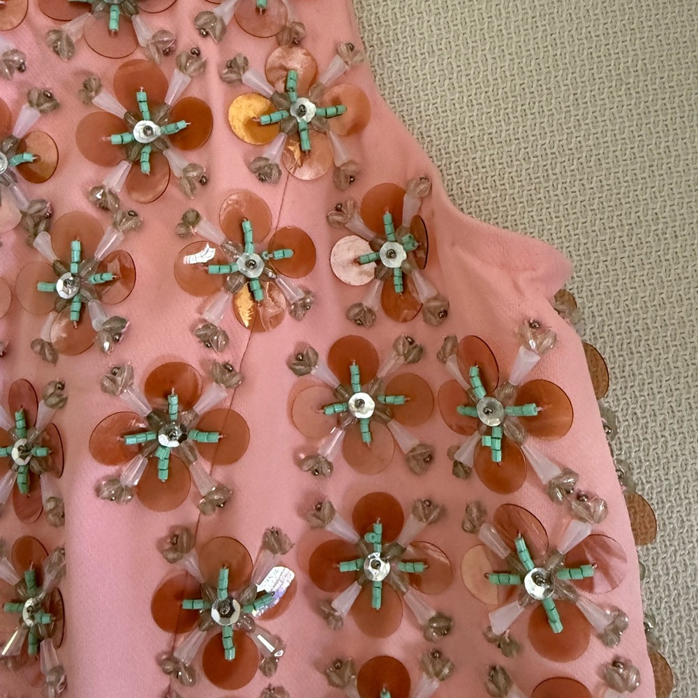 Tanya Taylor Abigail Pink Embellished Mini Dress - Picture 6 of 6